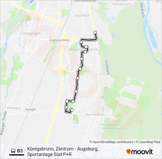 B3 Bus Line Map