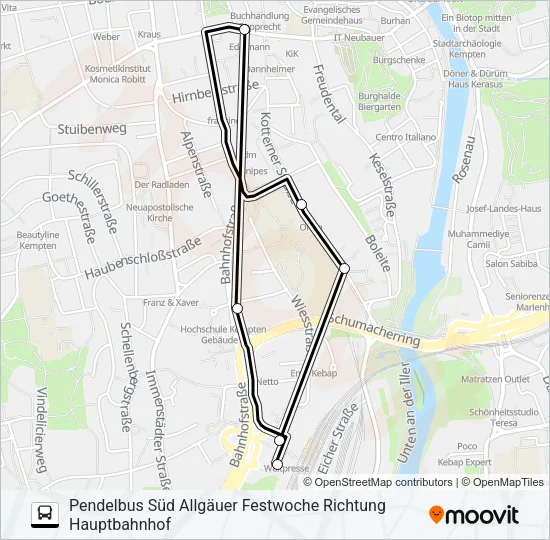 FESTWOCHEN PENDELBUS Bus Line Map