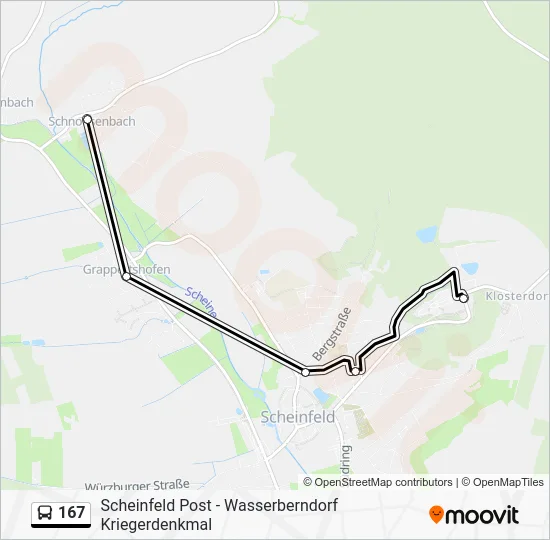 Автобус 167: карта маршрута