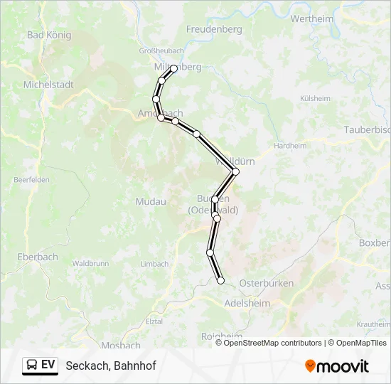 Автобус EV: карта маршрута