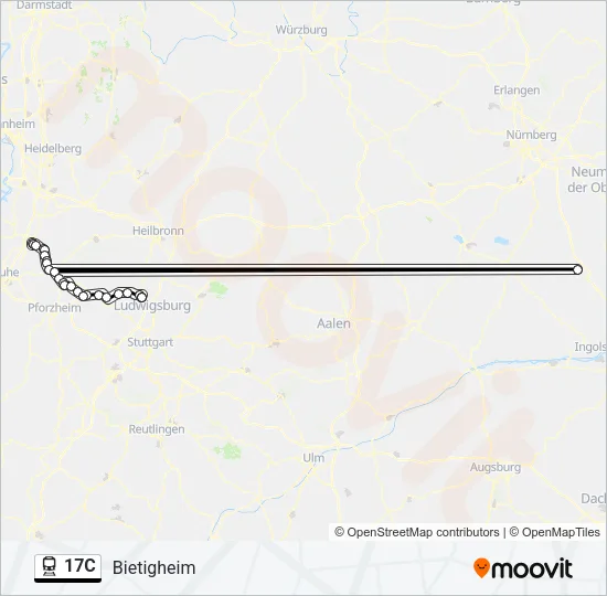 17C Train Line Map