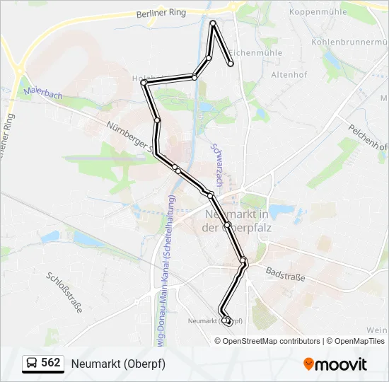 562 Bus Line Map
