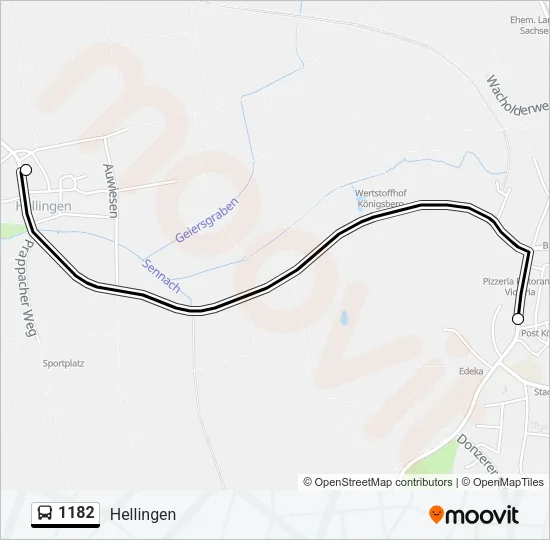 1182 Bus Line Map