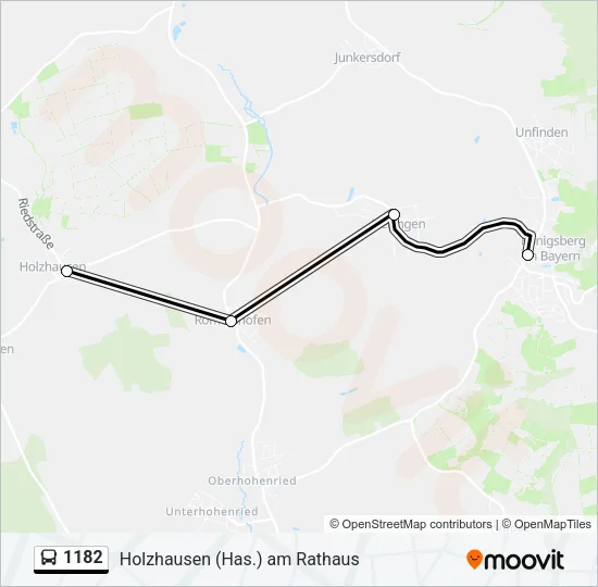 1182 Bus Line Map