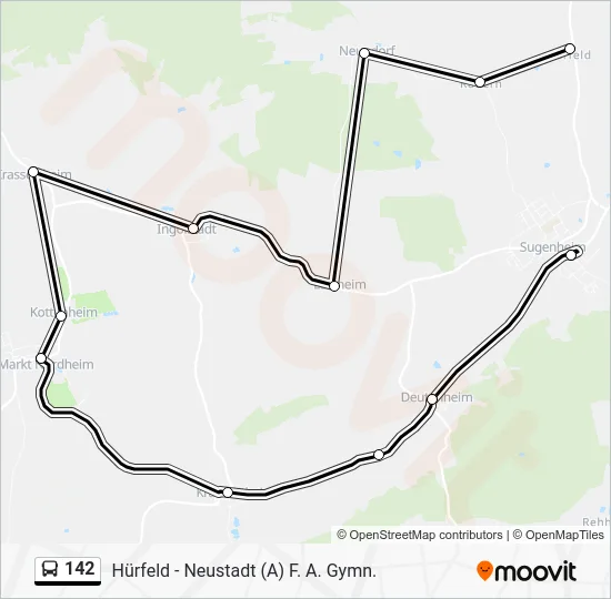 Автобус 142: карта маршрута