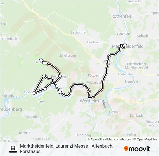 Автобус LAURENZI MESSE: карта маршрута