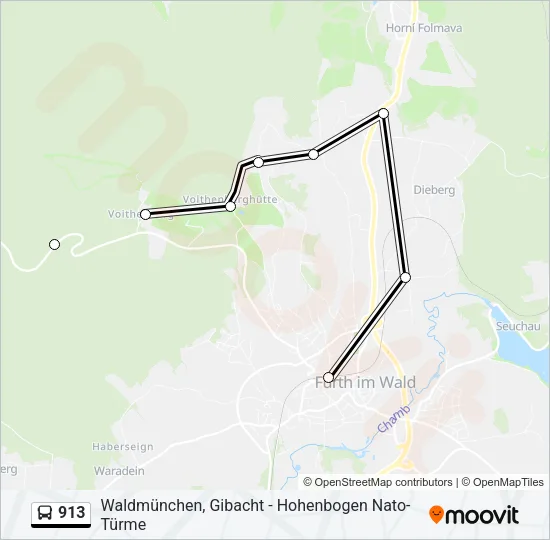 Buslinie 913 Karte