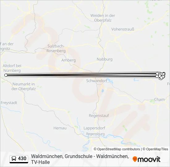 Автобус 430: карта маршрута
