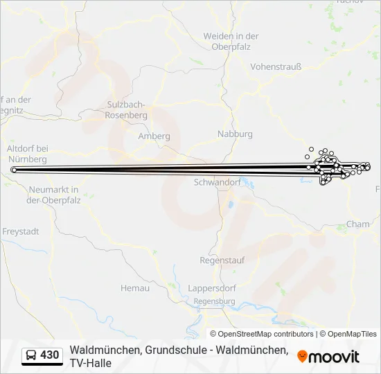 Автобус 430: карта маршрута