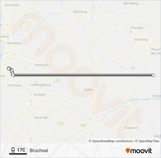 Поезд 17C: карта маршрута