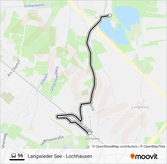Buslinie 96 Karte