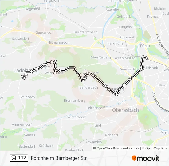 Автобус 112: карта маршрута