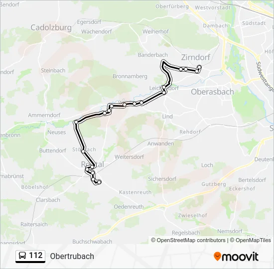 Автобус 112: карта маршрута