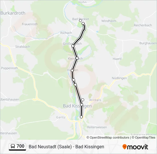 Автобус 700: карта маршрута