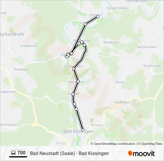 Автобус 700: карта маршрута