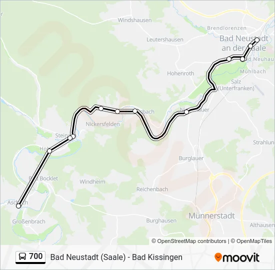 Автобус 700: карта маршрута