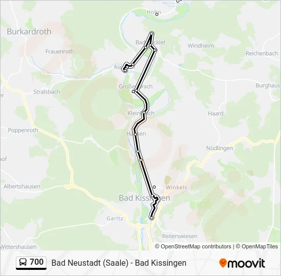 Автобус 700: карта маршрута
