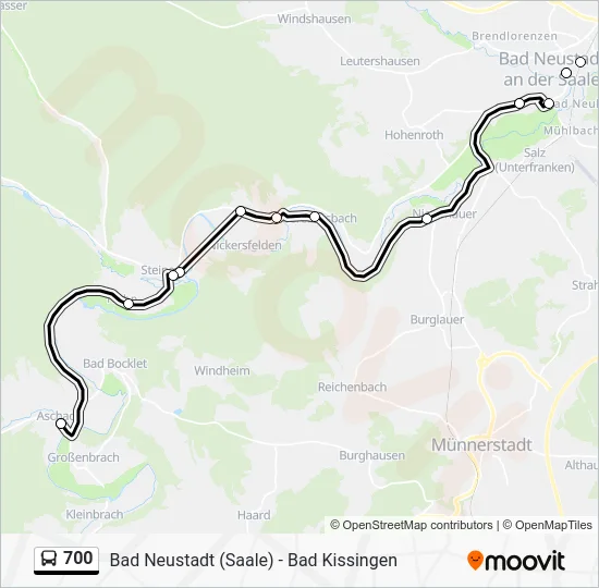 Автобус 700: карта маршрута