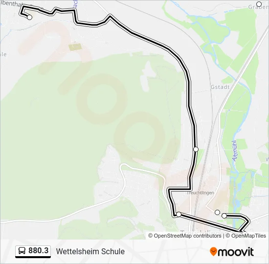 Автобус 880.3: карта маршрута