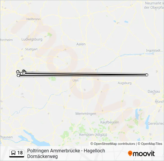 Автобус 18: карта маршрута