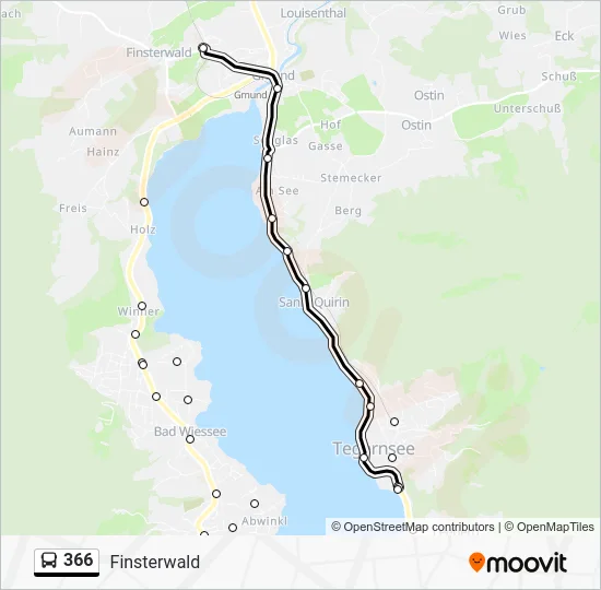 Автобус 366: карта маршрута