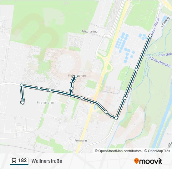 Автобус 182: карта маршрута