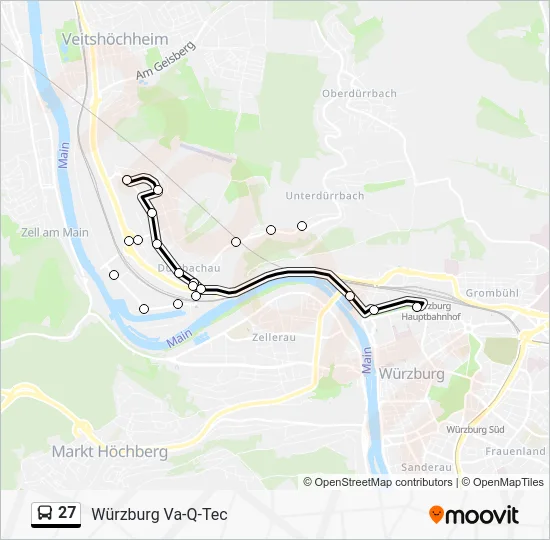 Автобус 27: карта маршрута