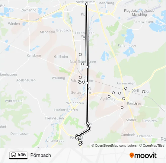 Автобус 546: карта маршрута