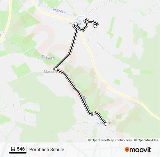 Автобус 546: карта маршрута