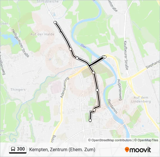 Автобус 300: карта маршрута