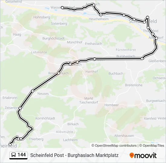 Автобус 144: карта маршрута