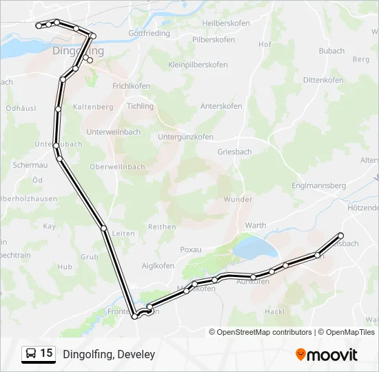 Автобус 15: карта маршрута