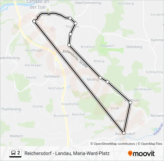 Автобус 2: карта маршрута
