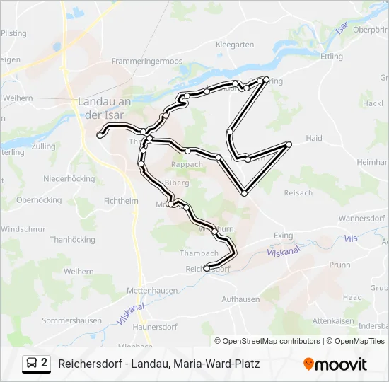 Автобус 2: карта маршрута