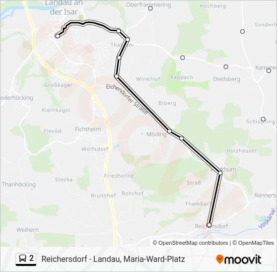 Автобус 2: карта маршрута