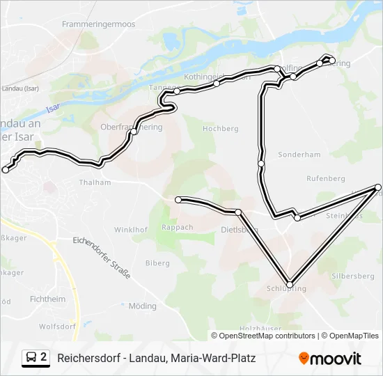 Автобус 2: карта маршрута