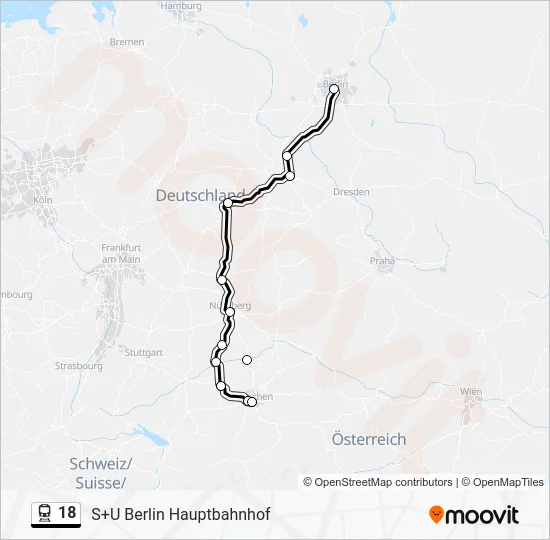 Поезд 18: карта маршрута