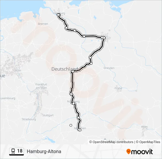 Поезд 18: карта маршрута