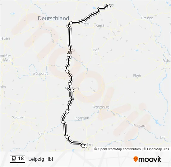 Поезд 18: карта маршрута