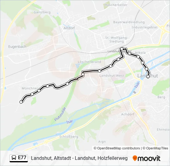 E77 Bus Line Map