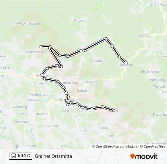 604 C Bus Line Map