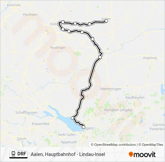 DRF Train Line Map