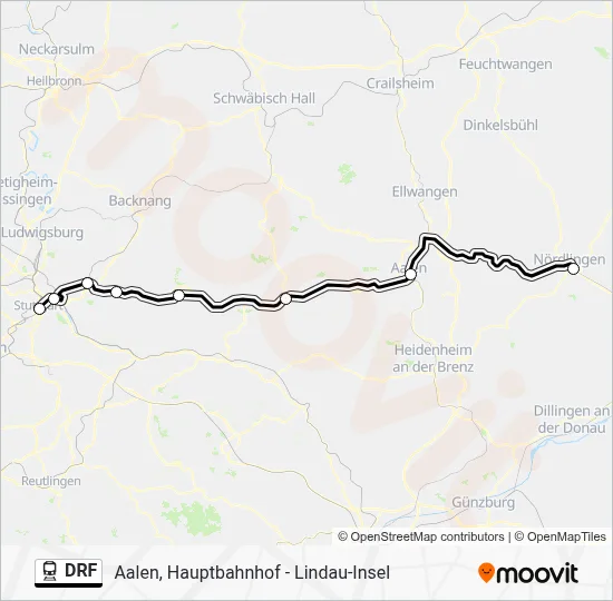 DRF Train Line Map