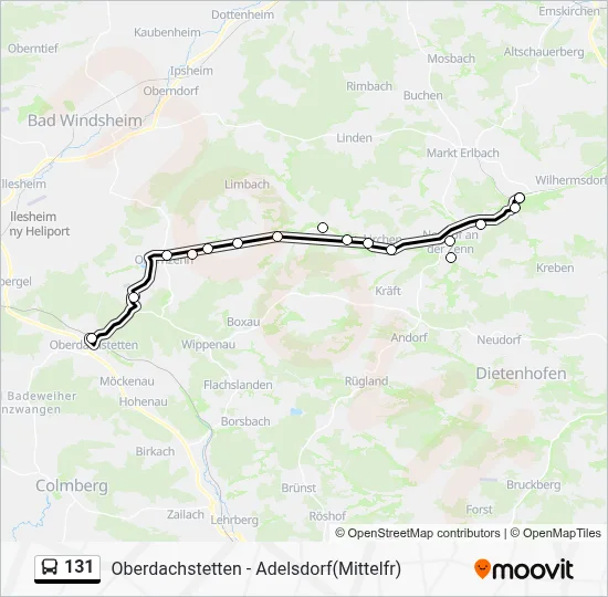 131 Bus Line Map