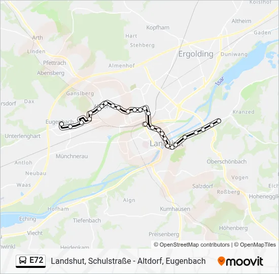 E72 Bus Line Map