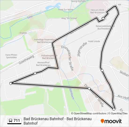 711 Route: Schedules, Stops & Maps - Stadtverkehr (Updated)