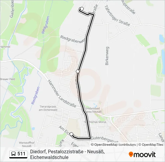 Buslinie 511 Karte