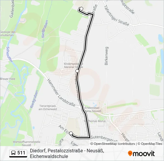 511 Bus Line Map