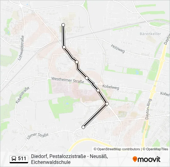 511 Bus Line Map