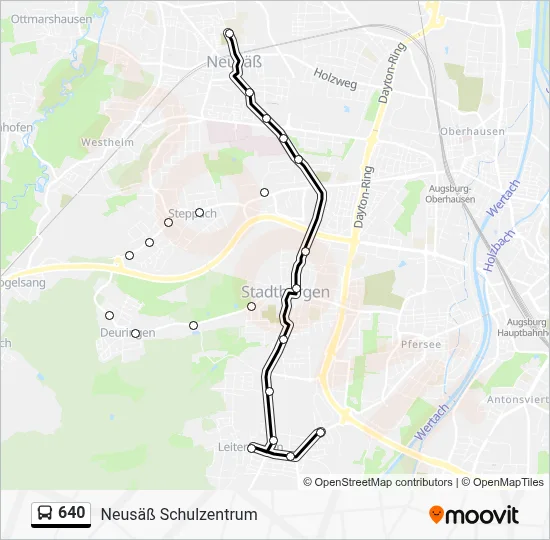 640 Bus Line Map